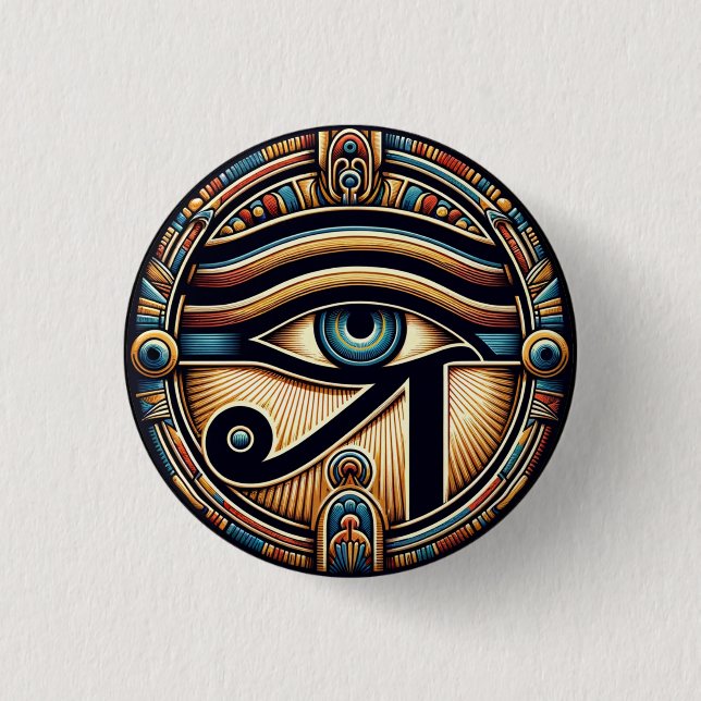 Eye of Ra – Ancient Symbol of Power 1 Inch Round Button (Front)