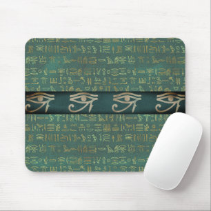 Eye of Ra Egyptian Hieroglyphs Chic  Mouse Pad