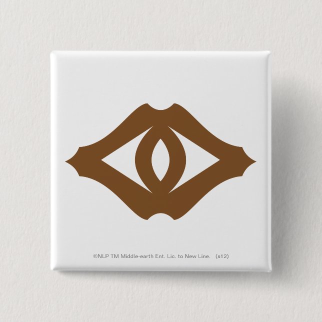 Eye of Sauron 2 Inch Square Button (Front)