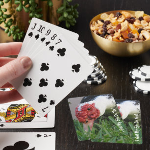 Eye of the Duck Close-Up Photo Personalized Playing Cards