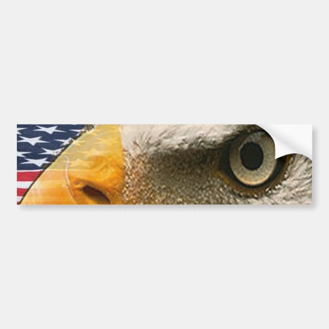 EYE OF THE EAGLE (USA PATRIOTIC AMERICAN) BUMPER STICKER (Front)