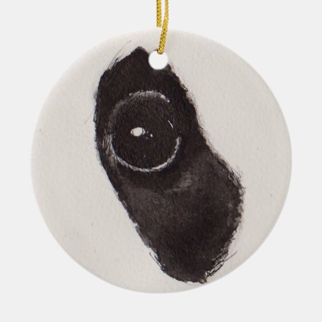 Eye of the Panda – Gaze Collection Ceramic Ornament (Front)