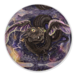 Eye of the Storm Dragon Ceramic Knob