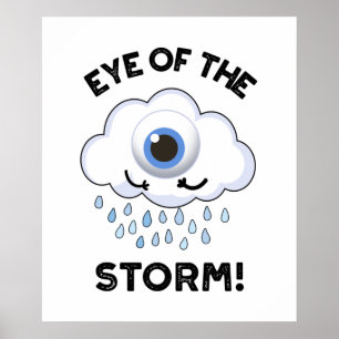 Eye Of The Storm Funny Weather Pun Poster