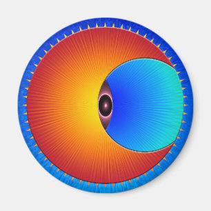Eye Of The Sun Round Magnet