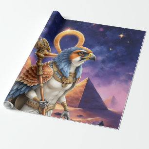 Eye of the Sun – The Eternal Falcon of the Desert Wrapping Paper
