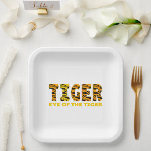 Eye of the Tiger Paper Plate