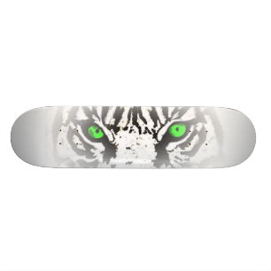 EYE OF THE TIGER SKATEBOARD - WHITE TIGER DESIGN