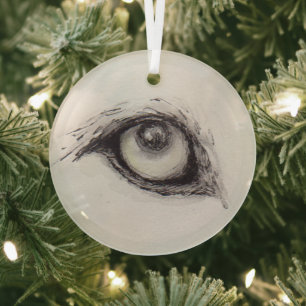 Eye of the Wolf – Gaze Collection Ceramic Ornament