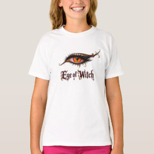 Eye of Witch Orange Green Gothic Jewelled Hallowee T-Shirt