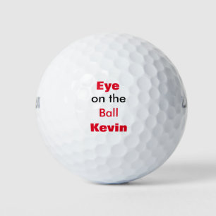 Eye on the Ball Name Text> Personalized Golf Balls