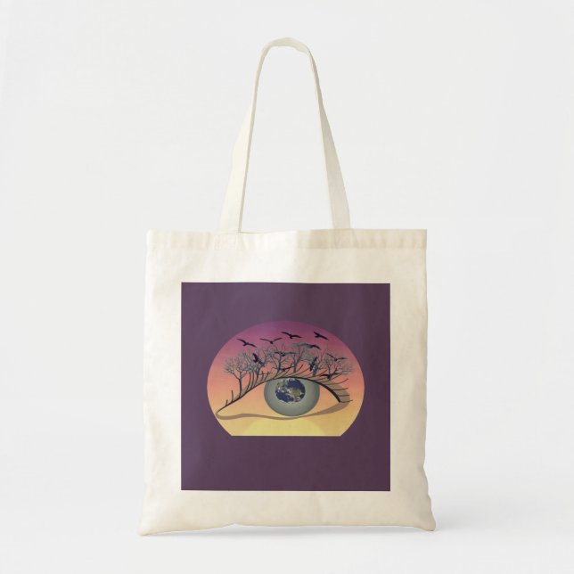 Eye on the World – Nature & Earth Art  Tote Bag (Front)