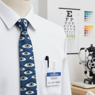 Eye on you, vision eyes, optician tie
