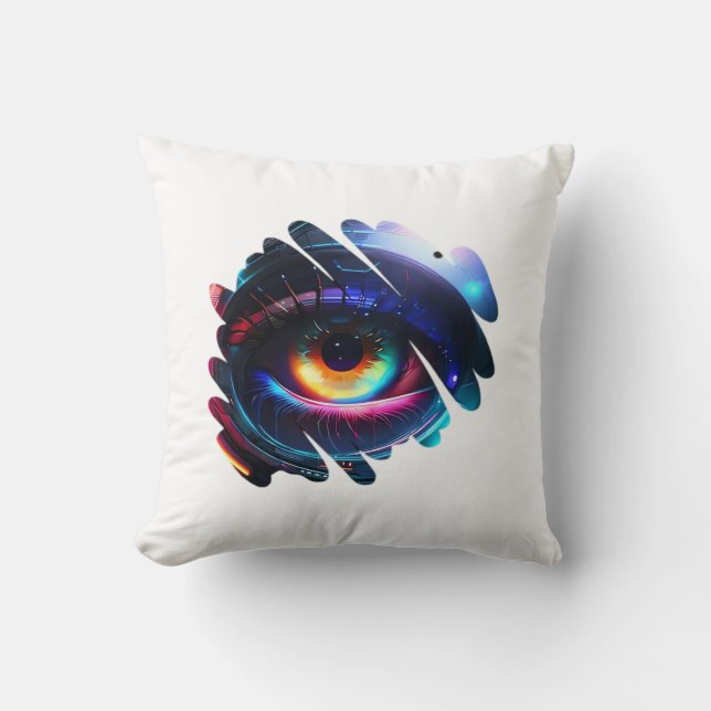 Eye - Peekaboo Throw Pillow (Front)