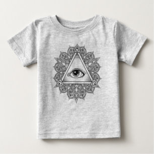 Eye Pyramid Symbol Doodle Baby T-Shirt
