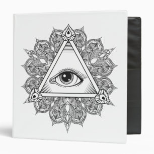 Eye Pyramid Symbol Doodle Binder