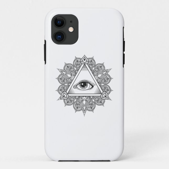 Eye Pyramid Symbol Doodle Case-Mate iPhone Case (Back)