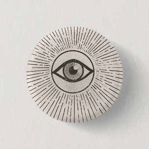 Eye Retro Space Art 1 Inch Round Button