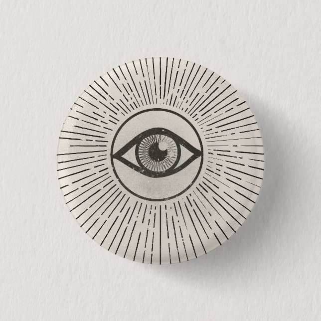 Eye Retro Space Art 1 Inch Round Button (Front)