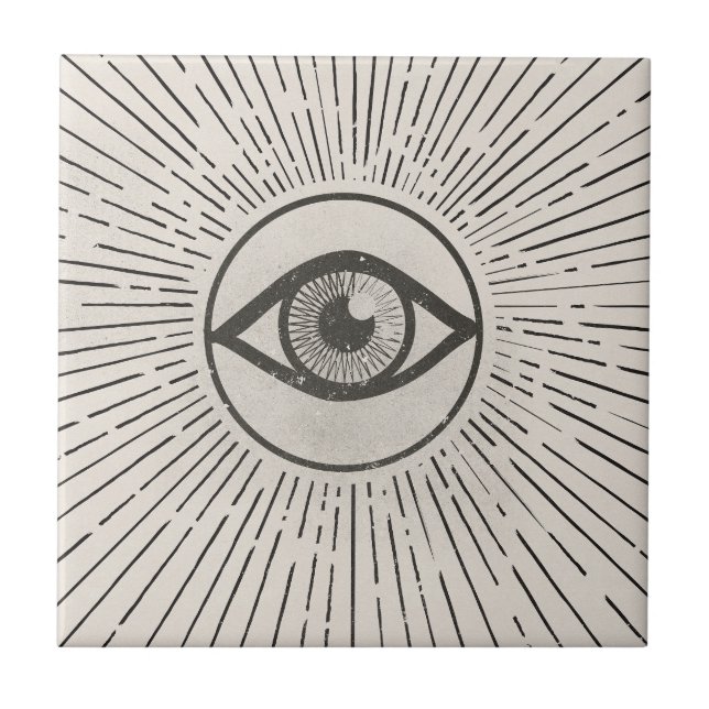 Eye Retro Space Art Tile (Front)