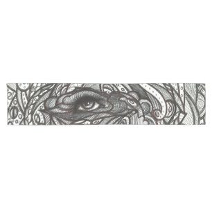 Eye See You Black and White Eye Short Table Runner