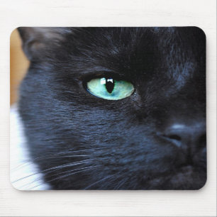 Eye See You Black Cat Mousepad