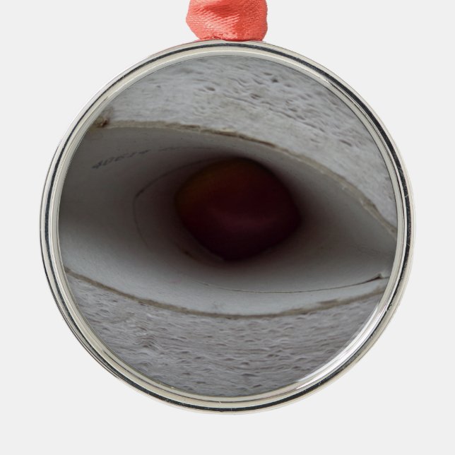 eye shaped hole, made of paper metal ornament (Front)
