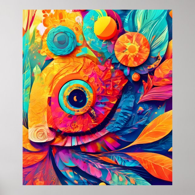 Eye-Shaped Leaf Close-Up Poster (Front)