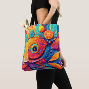 Eye-Shaped Leaf Close-Up Tote Bag