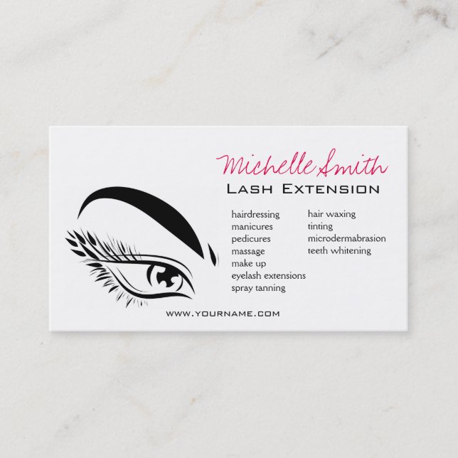 Eye Sketch Mascara Lash Extension Business Card (Front)