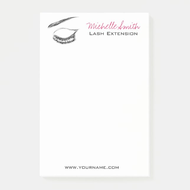 Eye Sketch Mascara Lash Extension Post-it Notes (Front)