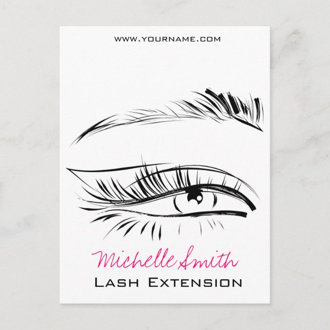 Eye Sketch Mascara Lash Extension Postcard (Front)