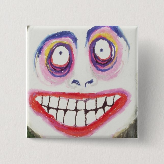 eye smile 2 inch square button (Front)
