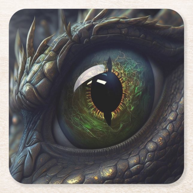 eye square paper coaster (Front)