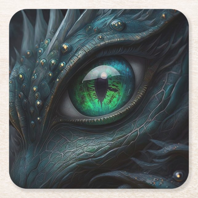 eye square paper coaster (Front)