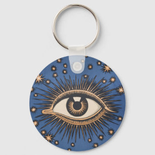 Eye Stars Moon Celestial Nouveau Keychain