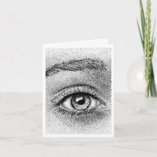 Eye Study Ink Drawing ... card