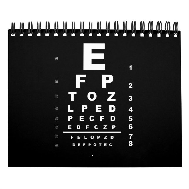 Eye Test Chart Calendar (Cover)