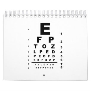 Eye Test Chart Exam Calendar