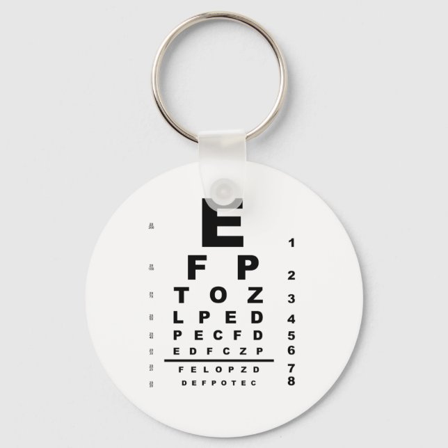 Eye Test Chart Keychain (Front)