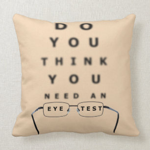 Eye Test Chart Throw Cushion