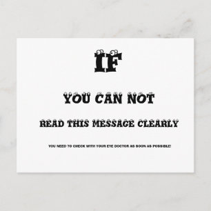 Eye Test Postcard