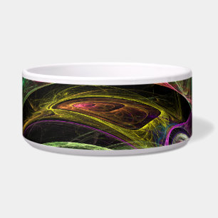 Eye to Eye Abstract Art Dog Bowl