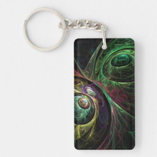 Eye to Eye Abstract Art Keychain