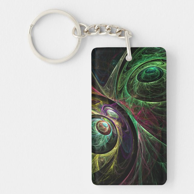 Eye to Eye Abstract Art Keychain (Front)