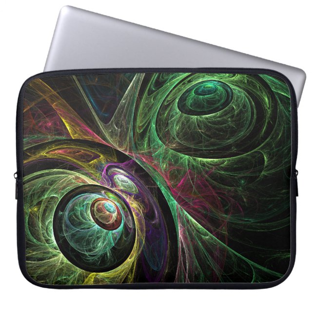 Eye to Eye Abstract Art Laptop Sleeve (Front)