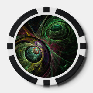 Eye to Eye Abstract Art Poker Chips