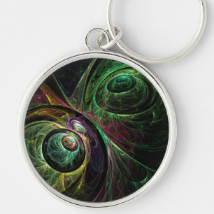 Eye to Eye Abstract Art Small Keychain