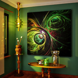 Eye to Eye Abstract Art Wrapped Canvas Print