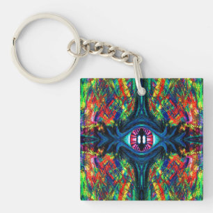 Eye Twisted and Trippy Painting Keychain